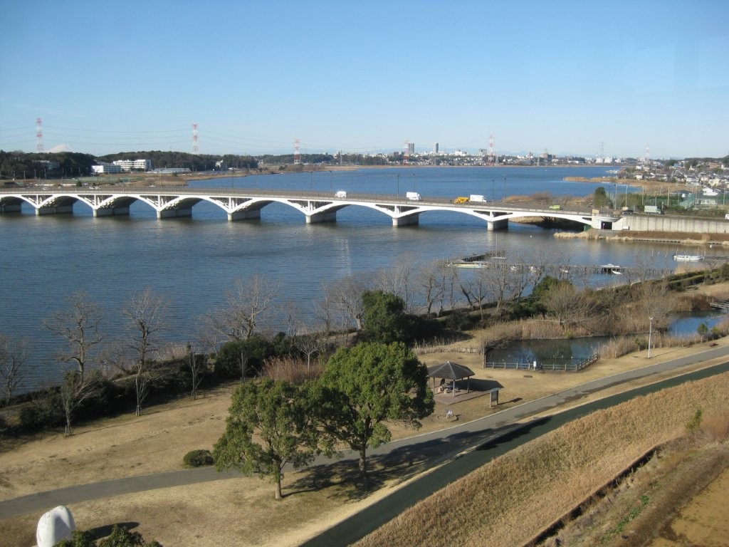 水の館展望室からの手賀沼